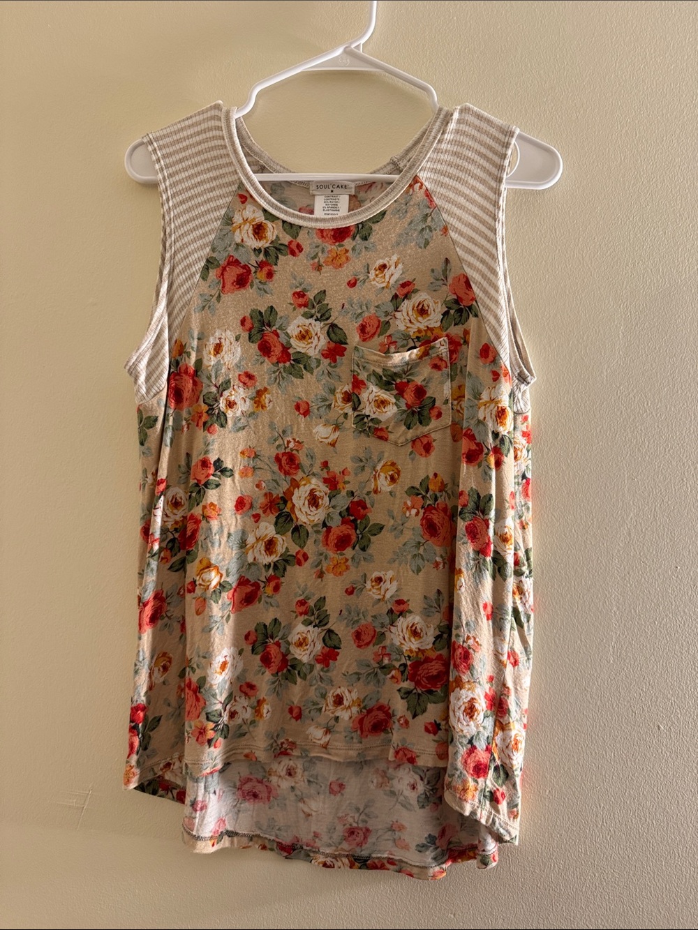 SOUL CAKE High Low Pocket Tank